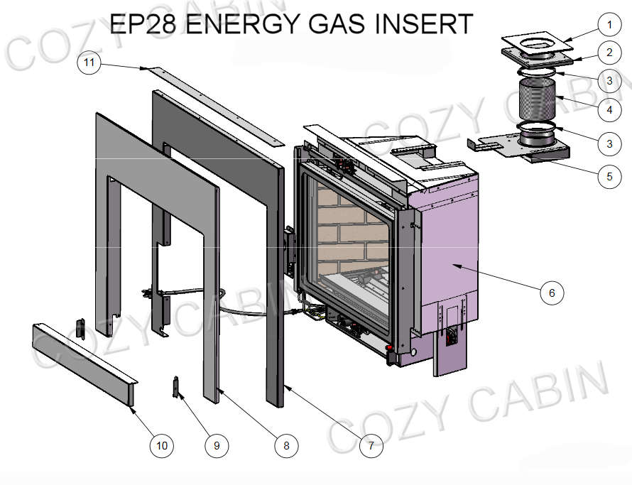 Energy Gas Insert - Exterior Parts (EP28) #EP28